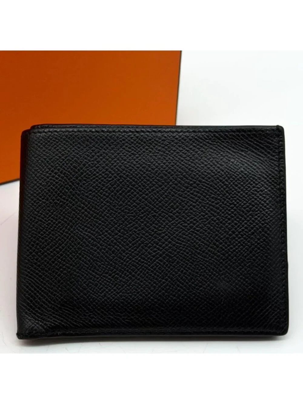 Hermes Citizen Twill Compact Billfold Veau Epsom Silk'in Wallet
